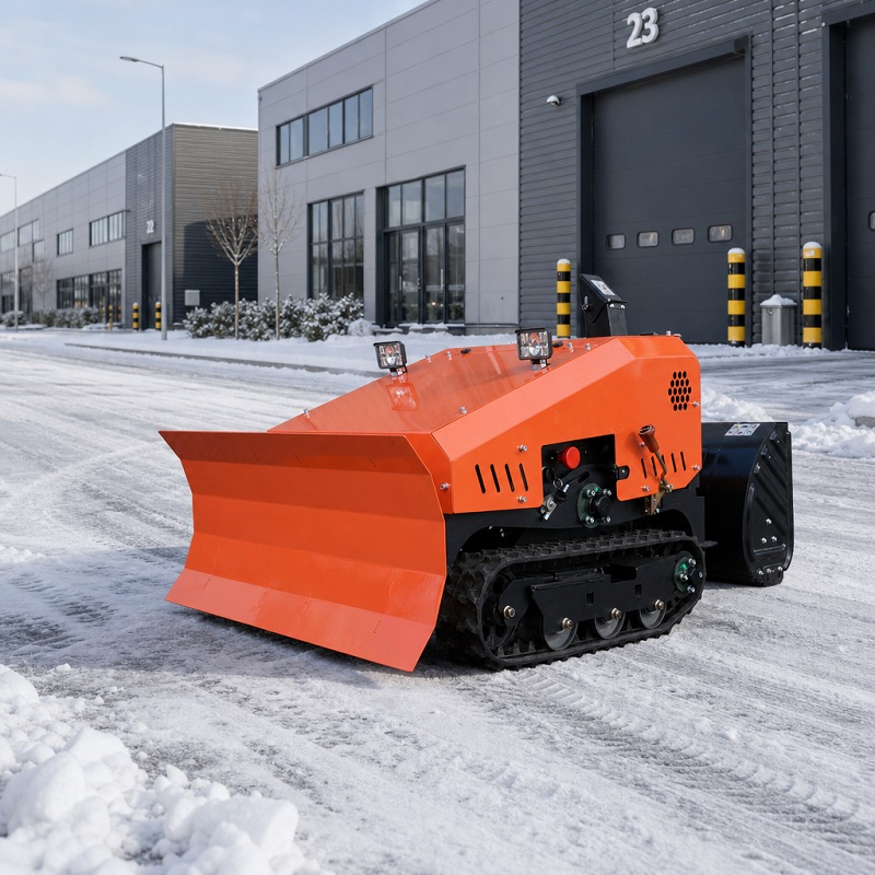 منفاخ ثلج ومحراث ثلج متحكم به عن بعد